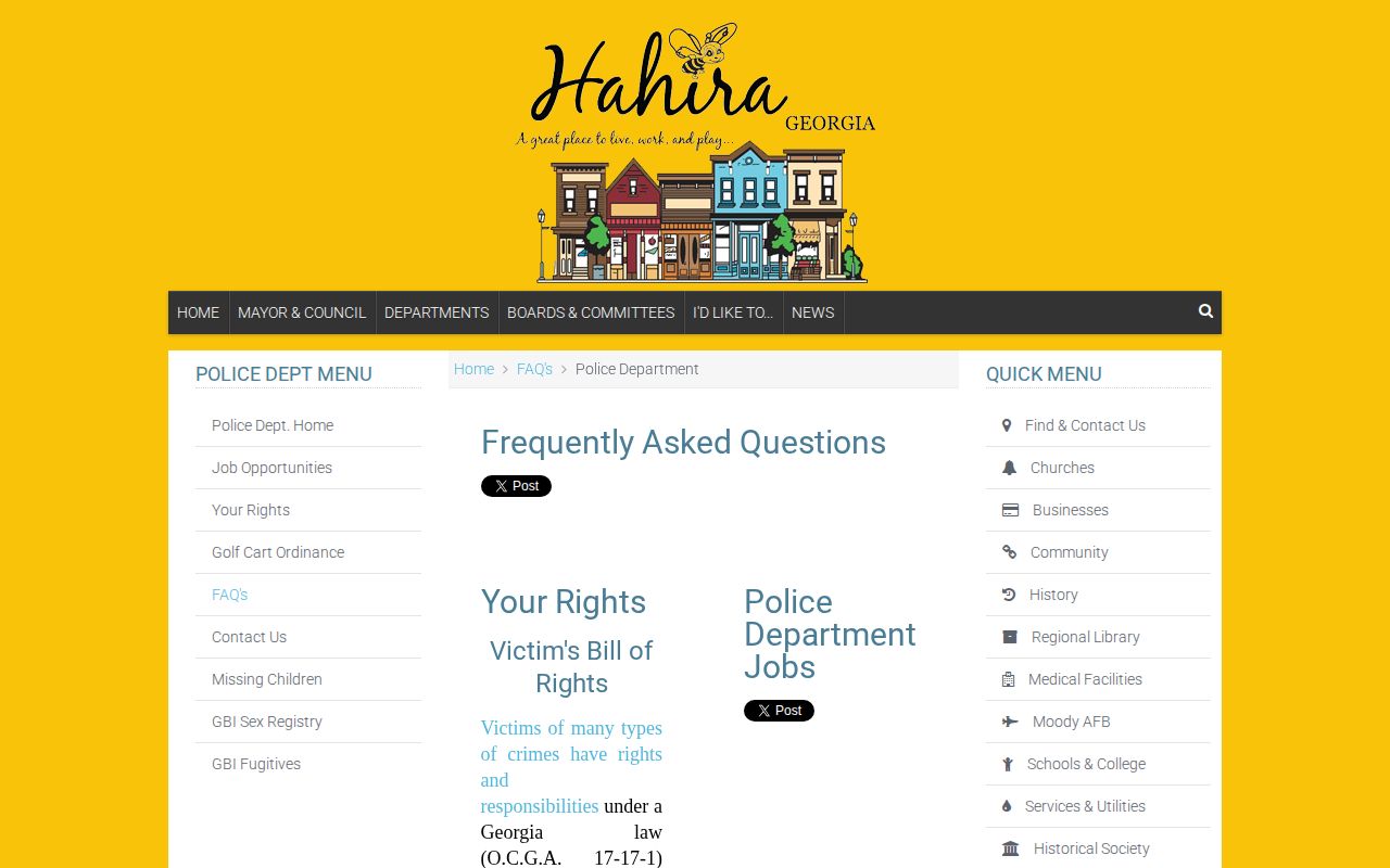 Hahira Police official report-copy and records information
