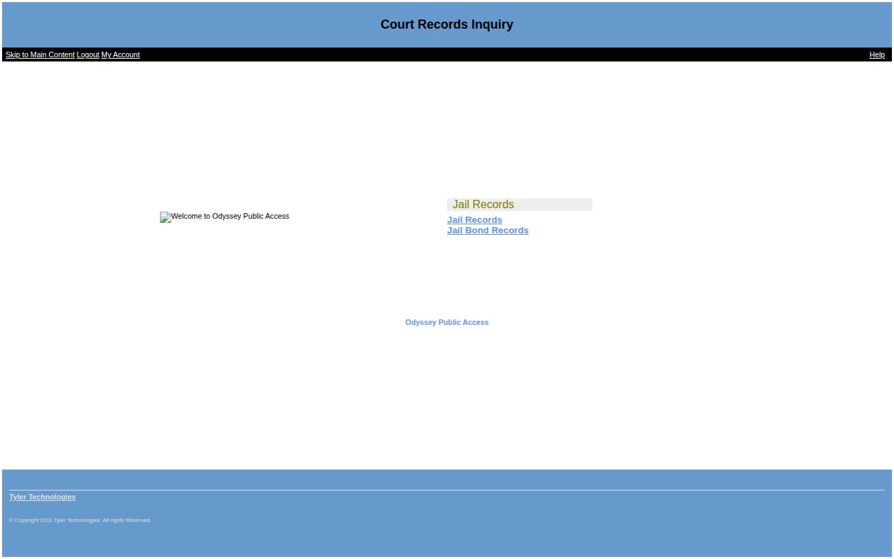 Official Lowndes County Odyssey jail and bond records interface
